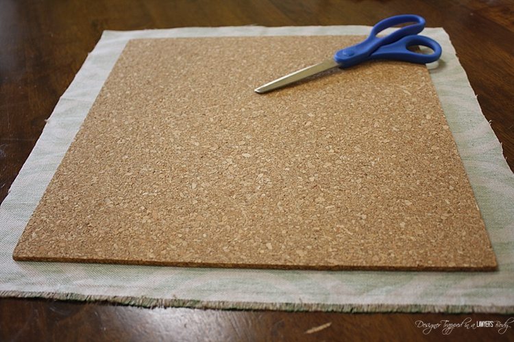 DIY Fabric Covered Cork Board Tiles